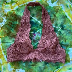 Free People Intimates Lace Halter Bralette